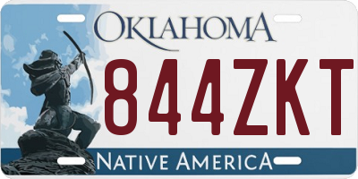 OK license plate 844ZKT