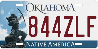 OK license plate 844ZLF