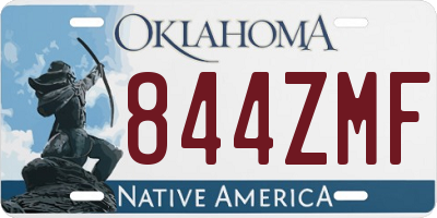 OK license plate 844ZMF