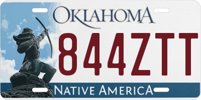 OK license plate 844ZTT