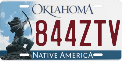 OK license plate 844ZTV