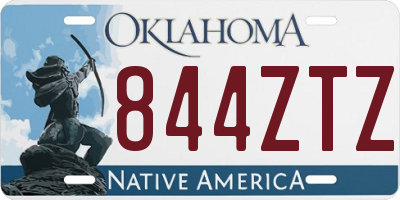 OK license plate 844ZTZ