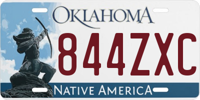 OK license plate 844ZXC