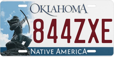 OK license plate 844ZXE