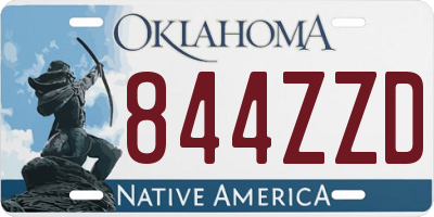 OK license plate 844ZZD