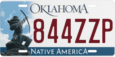 OK license plate 844ZZP