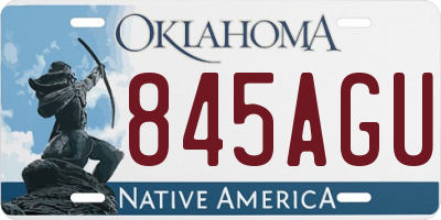 OK license plate 845AGU