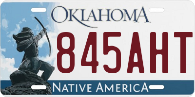 OK license plate 845AHT
