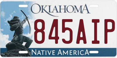 OK license plate 845AIP