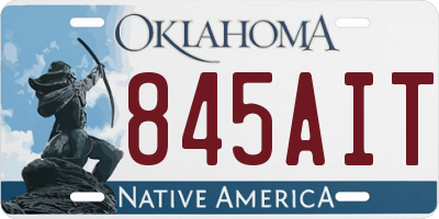 OK license plate 845AIT