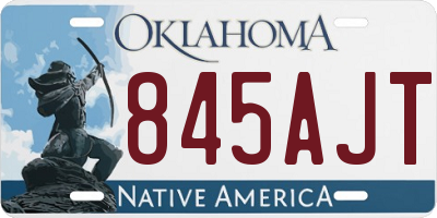 OK license plate 845AJT