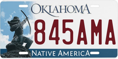 OK license plate 845AMA