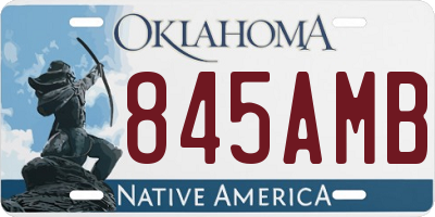 OK license plate 845AMB