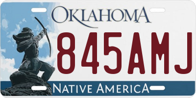 OK license plate 845AMJ