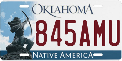 OK license plate 845AMU