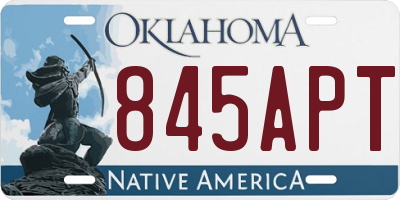 OK license plate 845APT