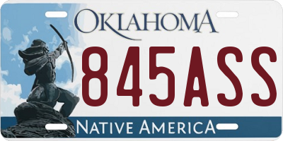 OK license plate 845ASS