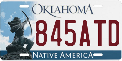 OK license plate 845ATD