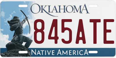 OK license plate 845ATE