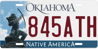 OK license plate 845ATH