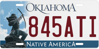 OK license plate 845ATI