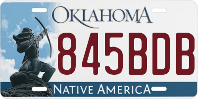 OK license plate 845BDB