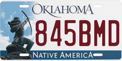 OK license plate 845BMD