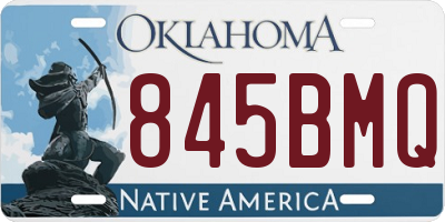 OK license plate 845BMQ