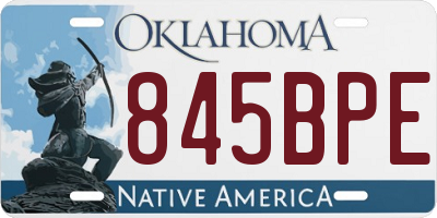 OK license plate 845BPE