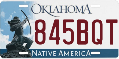 OK license plate 845BQT