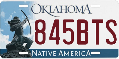 OK license plate 845BTS