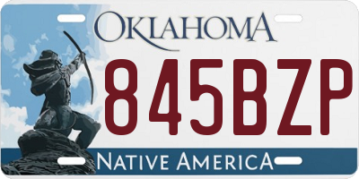 OK license plate 845BZP
