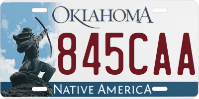 OK license plate 845CAA