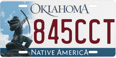 OK license plate 845CCT