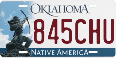 OK license plate 845CHU