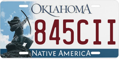 OK license plate 845CII