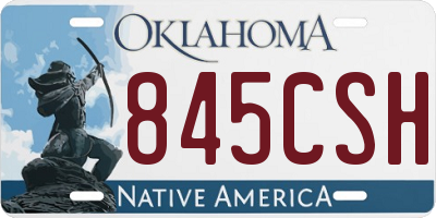 OK license plate 845CSH