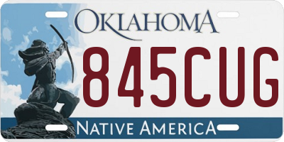 OK license plate 845CUG