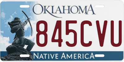 OK license plate 845CVU