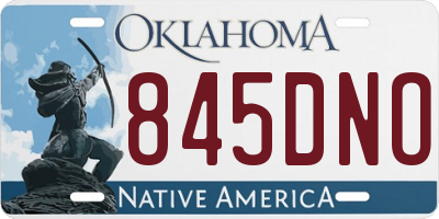 OK license plate 845DNO