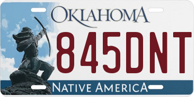 OK license plate 845DNT