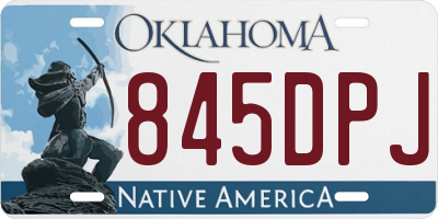 OK license plate 845DPJ