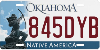 OK license plate 845DYB