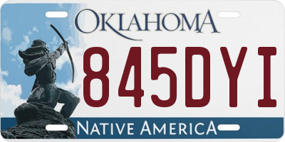 OK license plate 845DYI