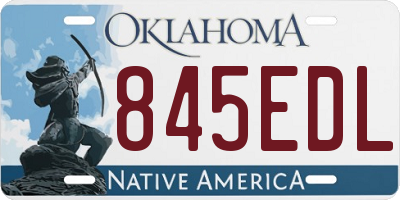 OK license plate 845EDL