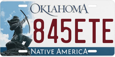 OK license plate 845ETE