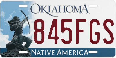 OK license plate 845FGS