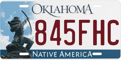 OK license plate 845FHC