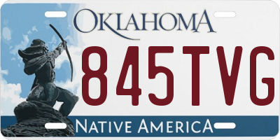 OK license plate 845TVG