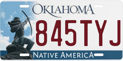 OK license plate 845TYJ